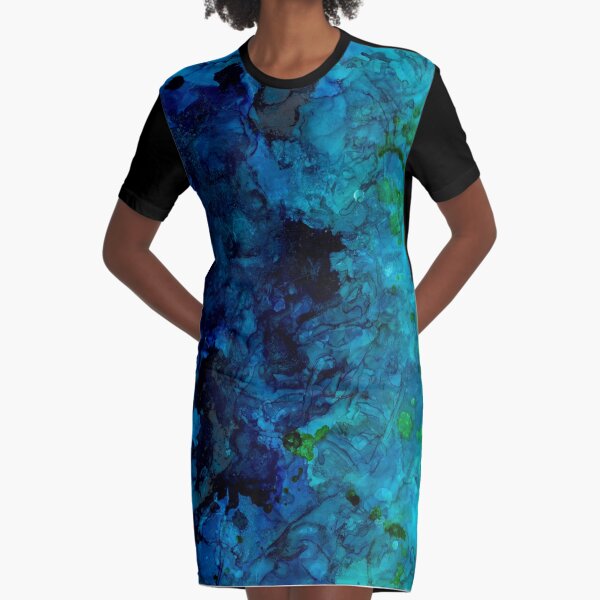 Water Ravine Graphic T-Shirt Dress