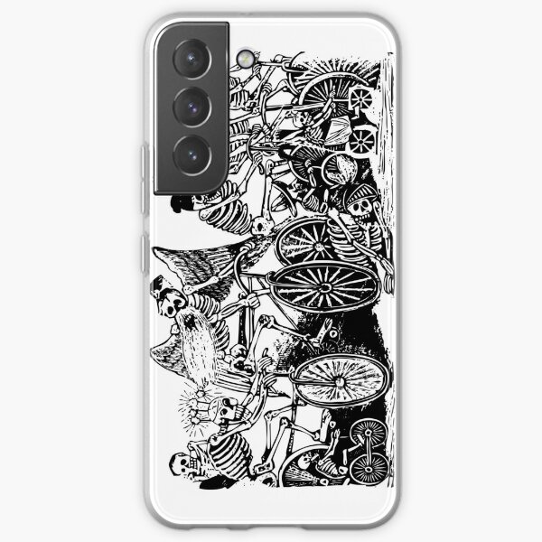 Calavera Cyclists | Day of the Dead | Dia de los Muertos | Skulls and Skeletons | Vintage Skeletons | Black and White |  Samsung Galaxy Soft Case