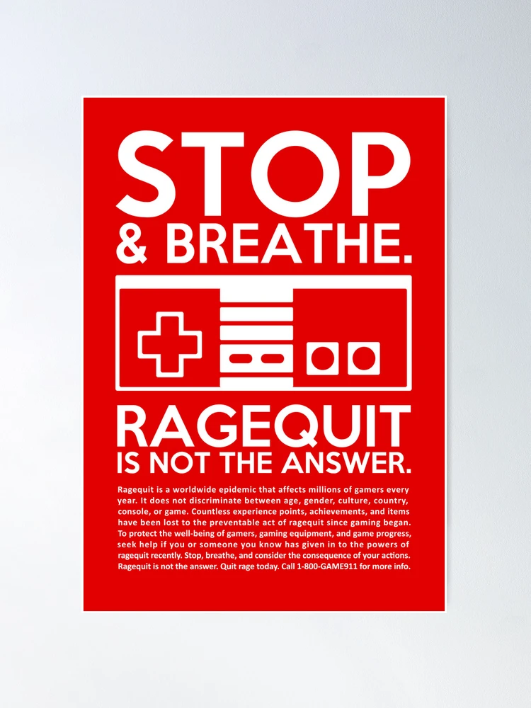 RAGE QUIT DEFINITION Meaning Digital Download Printable Wall -  Finland