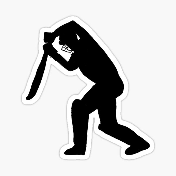 Batsman Silhouette II Sticker