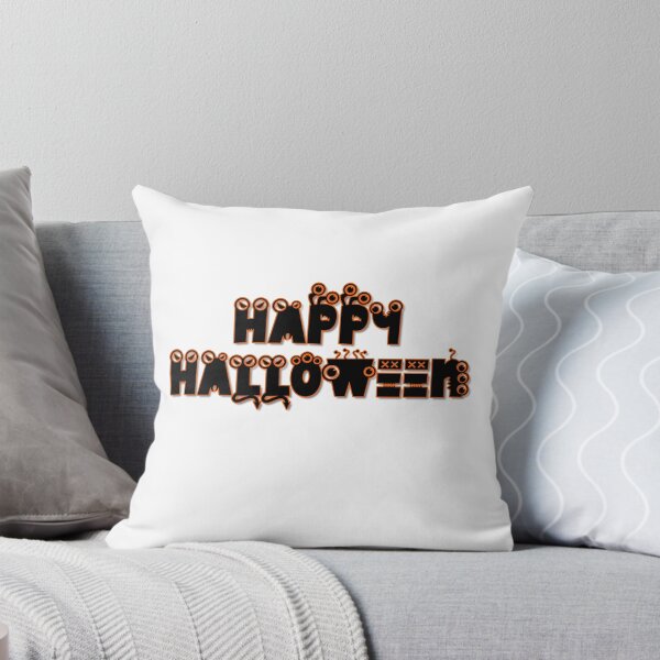 Item preview, Happy Halloween with Monsters Black designed and sold by AvilionDesigns.