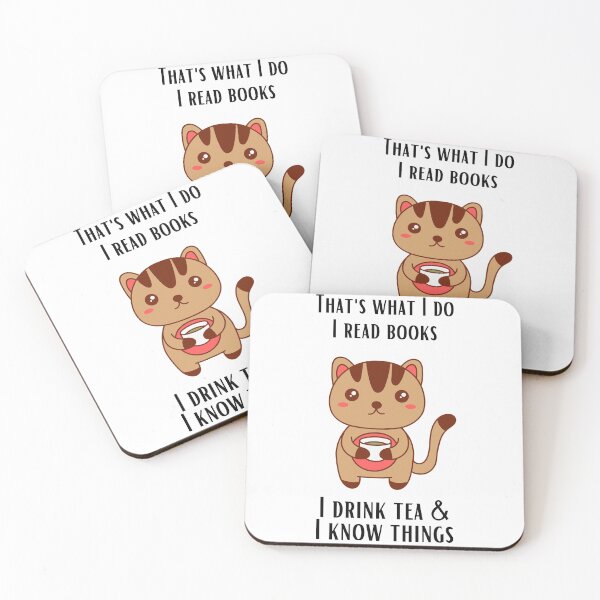 Item preview, Read A Book Day cat and tea funny designed and sold by OneTimeEngineer.