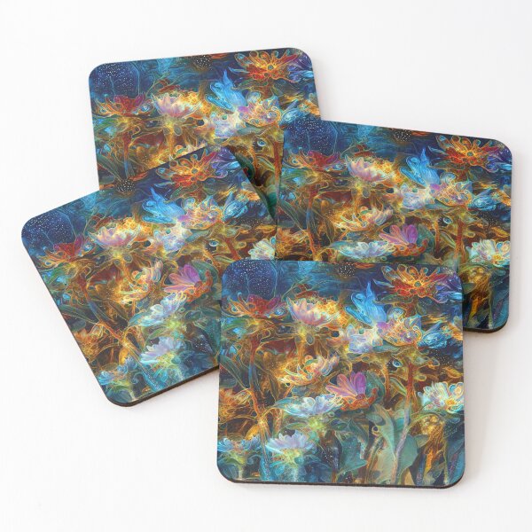 Item preview, Fantasy floral abstract digital painting designed and sold by blackhalt.