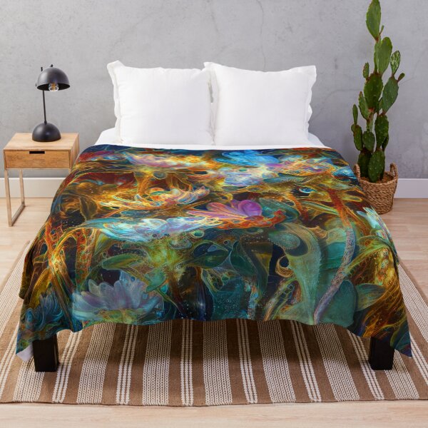 Item preview, Pintura digital abstracta floral fantasía designed and sold by blackhalt.
