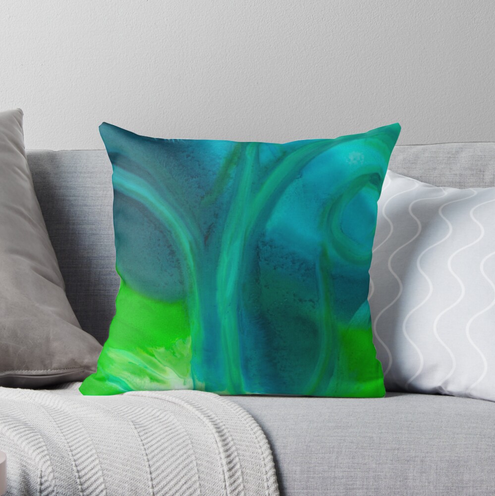 Amoeba Swirl Throw Pillow