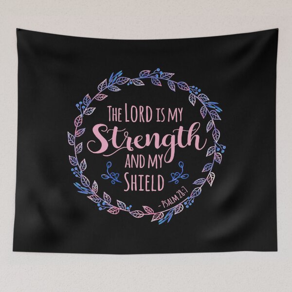 Item preview, Wreath Psalm 28:7 - The Lord is my Strength - Pink designed and sold by amazingjoy.