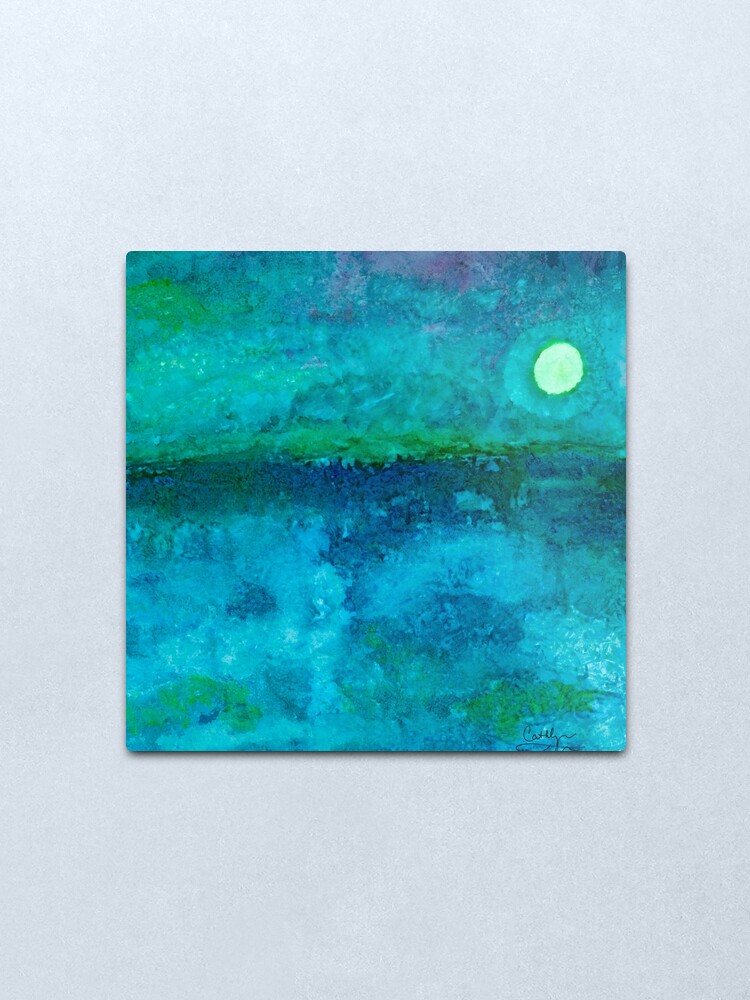 Alternate view of Night Ocean Metal Print