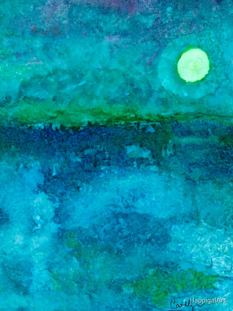 Artwork view, Night Ocean designed and sold by HappigalArt