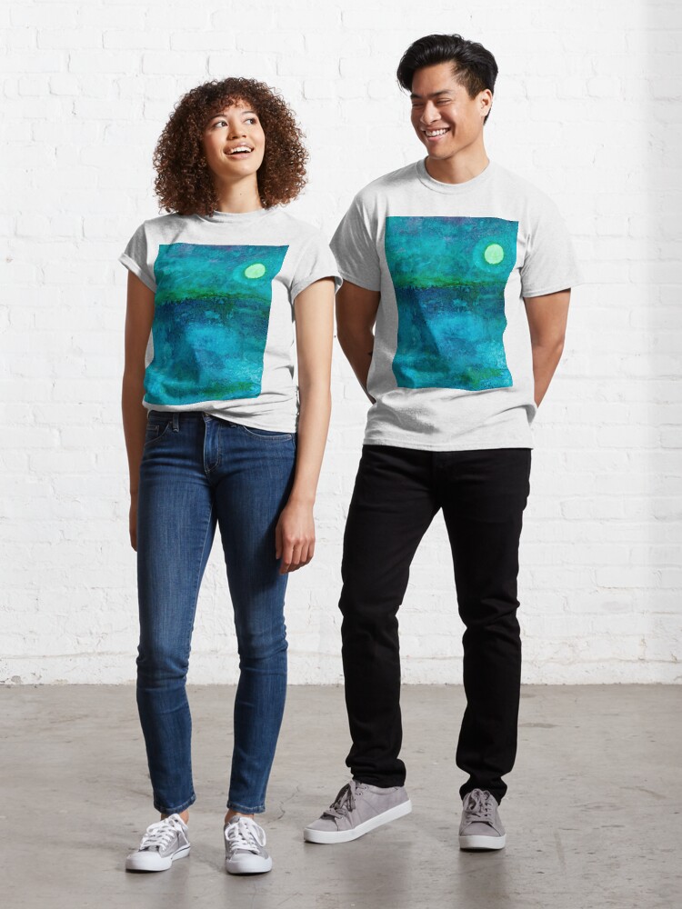 Thumbnail 1 of 7, Classic T-Shirt, Night Ocean designed and sold by HappigalArt.