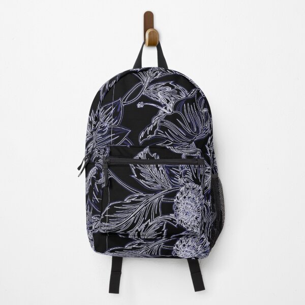 Item preview, Neon Blue Floral Pattern designed and sold by Happy-and-Neat.