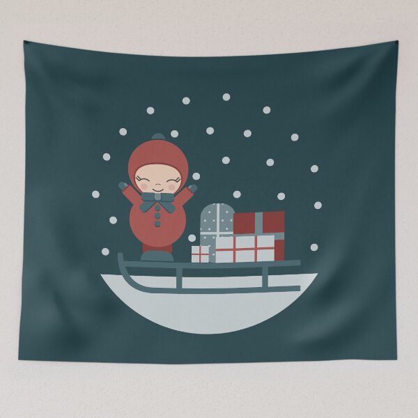 Item preview, Happy cute kid with Christmas gifts designed and sold by EngineerGoC.