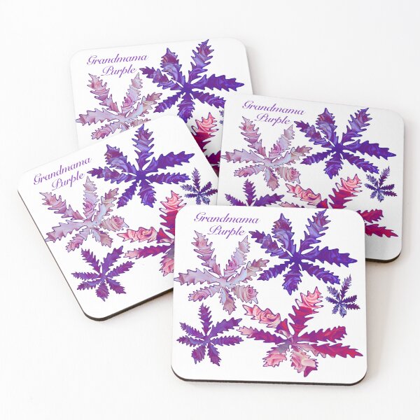 Item preview, Grandmama Purple Cannabis Leaf with Rose Bouquet designed and sold by GroovyColors.