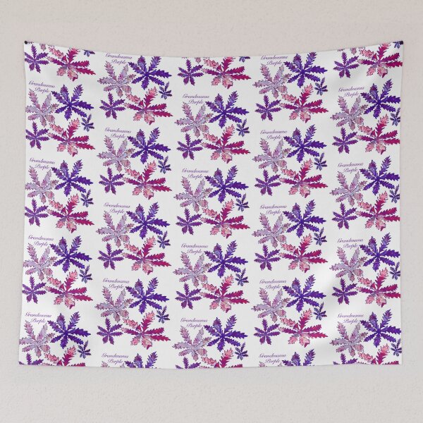 Item preview, Grandmama Purple Cannabis Leaf with Rose Bouquet designed and sold by GroovyColors.