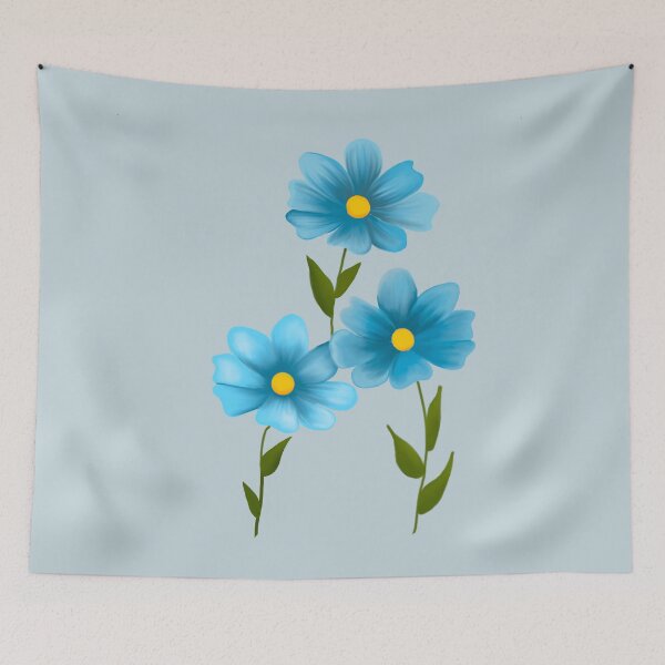 Item preview, Bonitas flores azules designed and sold by Diane Hunter Art.