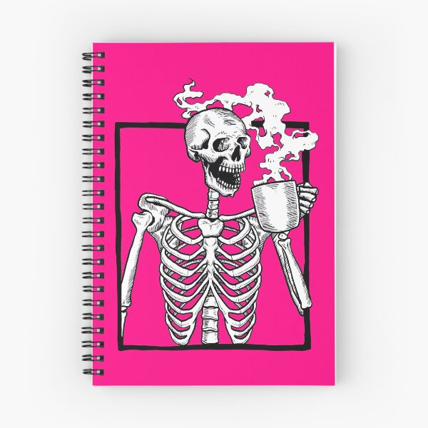 Item preview, halloween skeleton drinking coffee funny designed and sold by Gossip Rag.