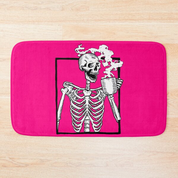 Item preview, halloween skeleton drinking coffee funny designed and sold by Gossip Rag.