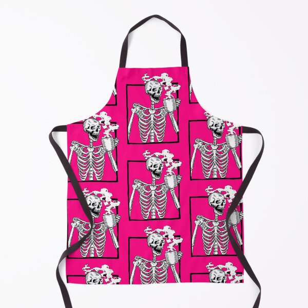 Item preview, halloween skeleton drinking coffee funny designed and sold by Gossip Rag.