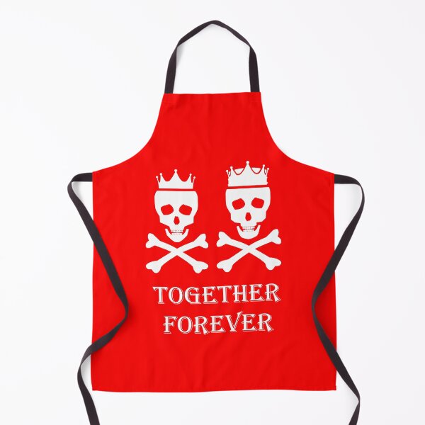 Item preview, Eternal Love King and Queen Skulls Together Forever Humor designed and sold by Shapes-Mania.