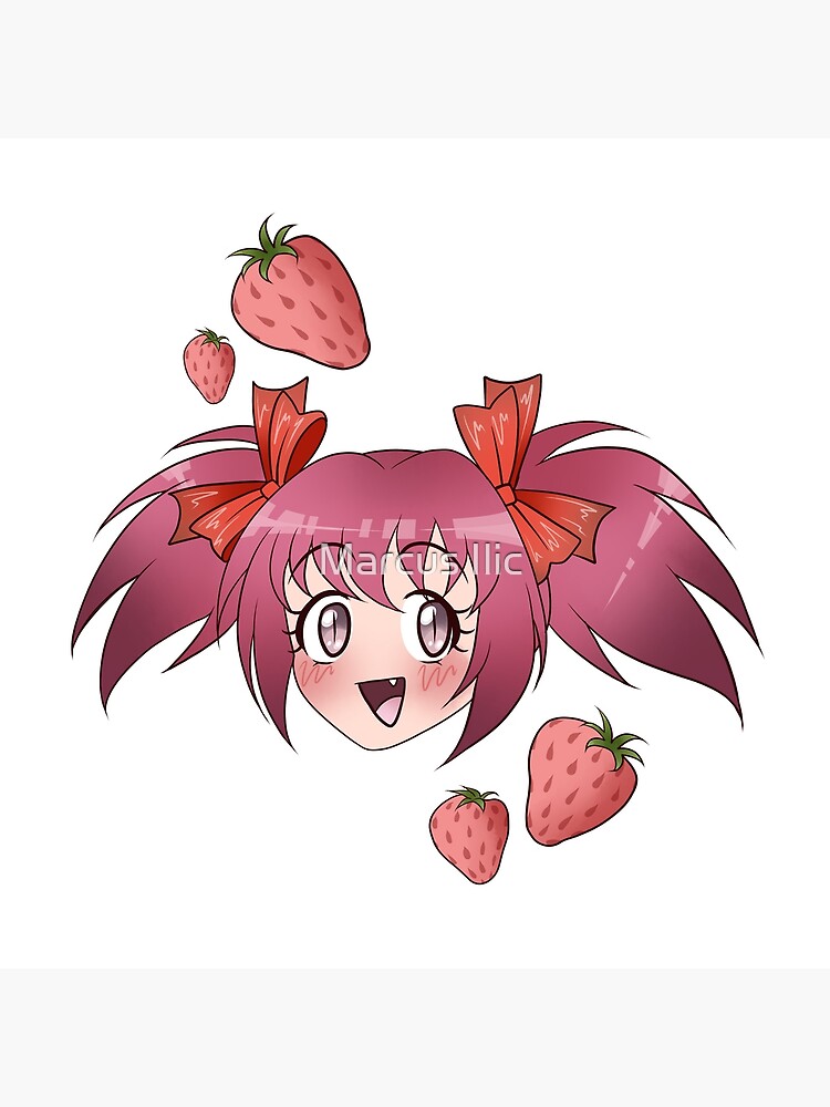 "Strawberry Cat Girl!" Poster by MarcusKitonosac Redbubble