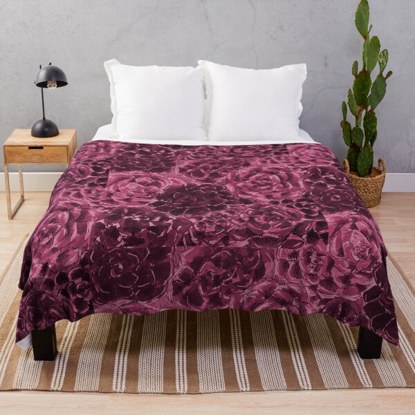 Item preview, Burgundy Autumn Succulent Pattern Purple and Green designed and sold by Amelia Dean.