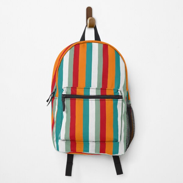 Item preview, Multicolour Striped Red, Orange, teal and White designed and sold by LJWDesigns.