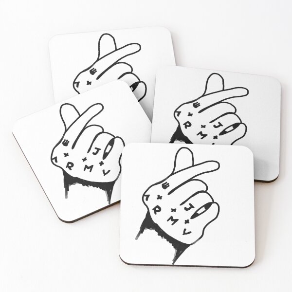 Item preview, jungkook hand tattoo finger heart designed and sold by Frances Flores.