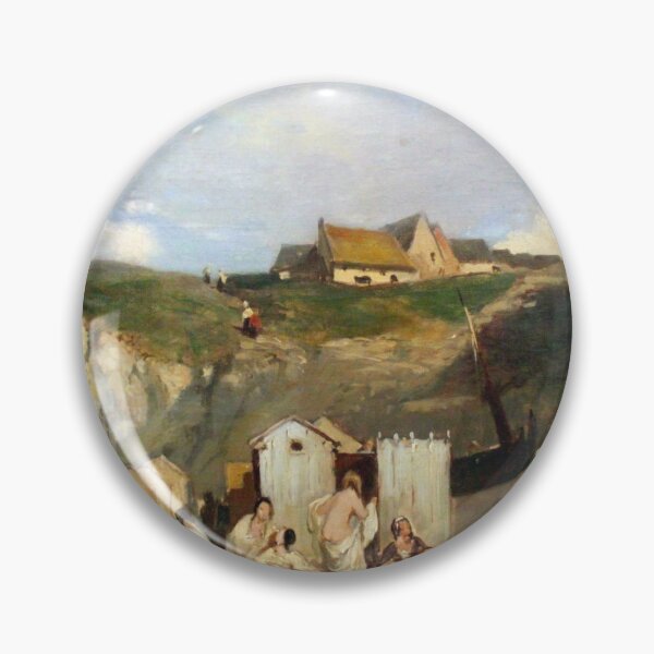 Item preview, Carl Spitzweg - Women bathing in the sea at Dieppe designed and sold by DejaVuStudio.