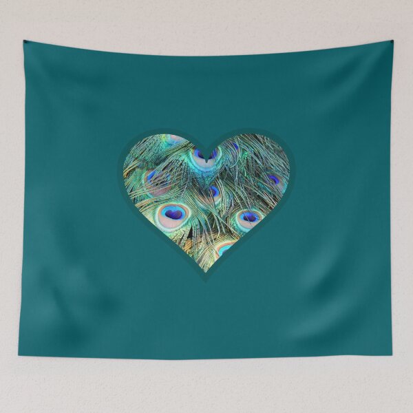 Item preview, Peacock Feather Heart designed and sold by Bumblefuzzies.