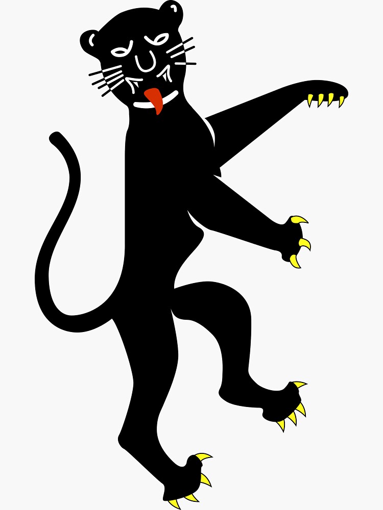 funny black panther" Stickerundefined by 00dounia00 | Redbubble