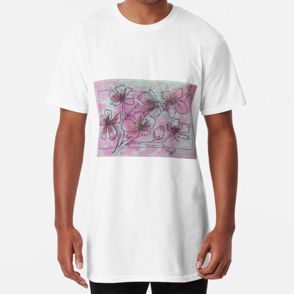 Cherry Blossoms Long T-Shirt