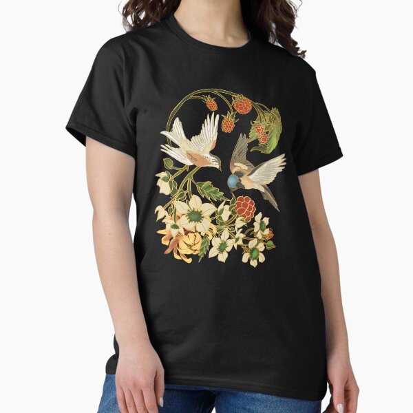 Item preview, Hirondelles et framboises designed and sold by The Willow Of  Rain City.