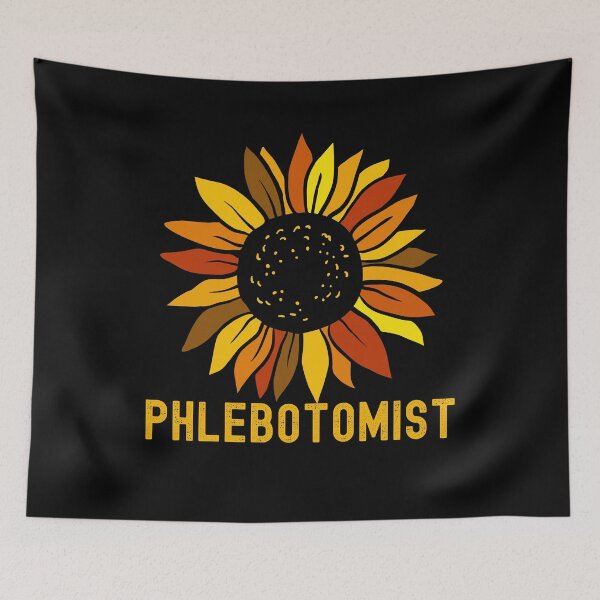 Aperçu de l'œuvre PHLEBOTOMIST RETRO PLEIN TOURNESOL créée et vendue par Hippiesole.