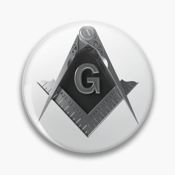 Item preview, Freemason Silver Square & Compass White Background Masonic designed and sold by MasterMasonMade.