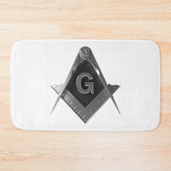 Item preview, Freemason Silver Square & Compass White Background Masonic designed and sold by MasterMasonMade.