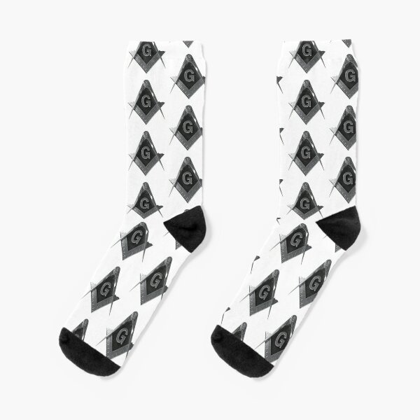 Pattern Black Masonic Freemason Gold Square Compass Unisex Winter Socks  Outdoor Happy Socks street style Crazy Sock - AliExpress