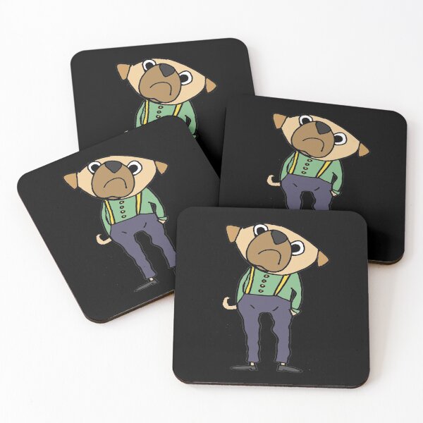 Item preview, Funny Pug Dog wearing Suspenders designed and sold by Nature's Fancy.