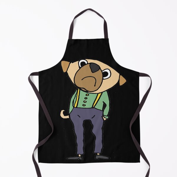 Item preview, Funny Pug Dog wearing Suspenders designed and sold by Nature's Fancy.