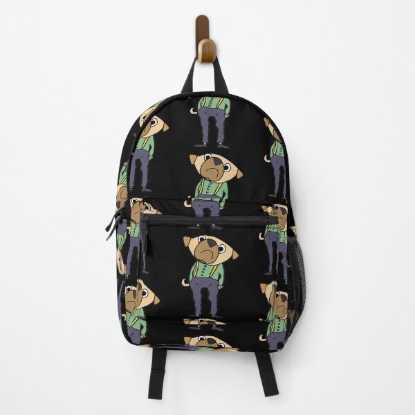 Item preview, Funny Pug Dog wearing Suspenders designed and sold by Nature's Fancy.