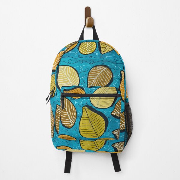 Item preview, Teal and Gold Autumn Fall Leaves designed and sold by Amelia Dean.