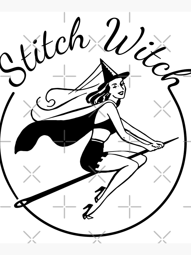 Stitch Witch - Vintage PinUp Sewing Witch | Tote Bag