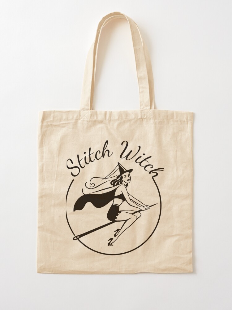 Stitch Witch - Vintage PinUp Sewing Witch | Tote Bag