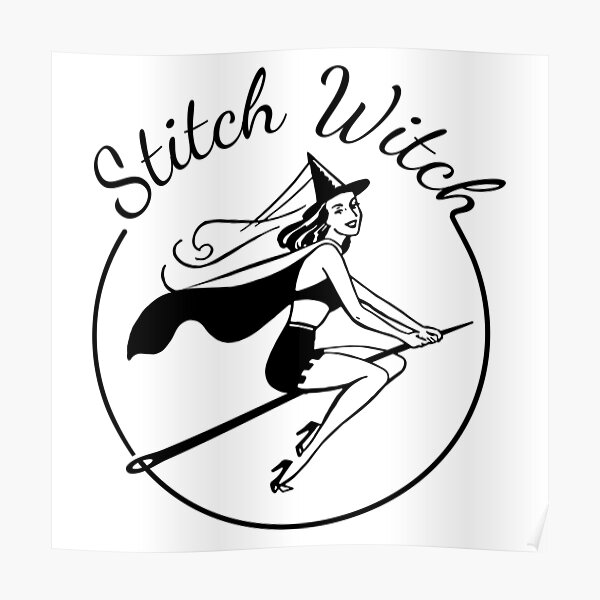 "Stitch Witch Vintage PinUp Sewing Witch " Poster by LoreliDesigns
