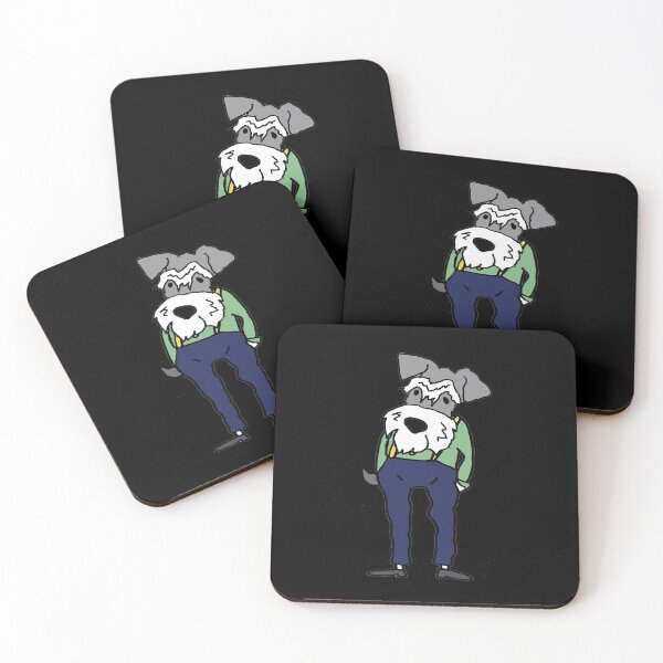 Item preview, Funny Schnauzer Dog wearing Suspenders designed and sold by Nature's Fancy.