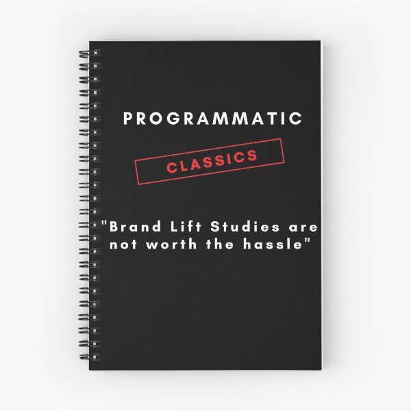 Item preview, Programmatic brand lift study designed and sold by justenough.