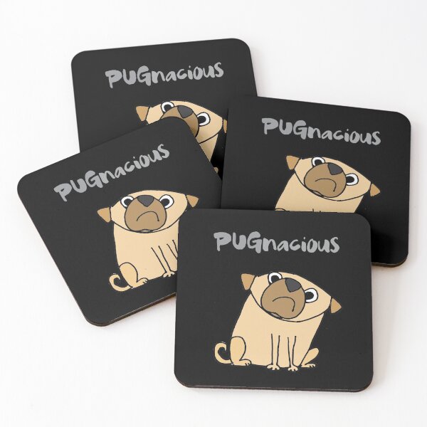 Item preview, Funny Pug Dog Pugnacious Pun Cartoon designed and sold by Nature's Fancy.
