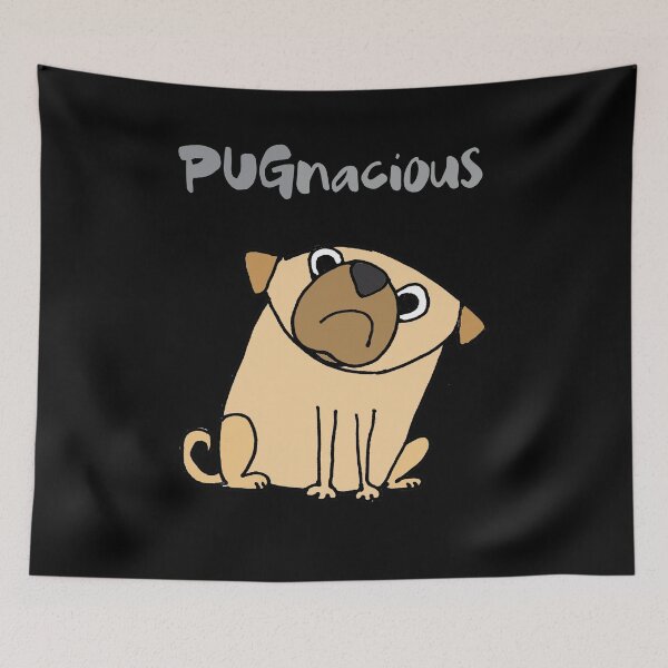 Item preview, Funny Pug Dog Pugnacious Pun Cartoon designed and sold by Nature's Fancy.