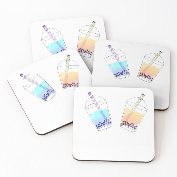 Item preview, Blue and orange boba teas designed and sold by ChaoticCreative.
