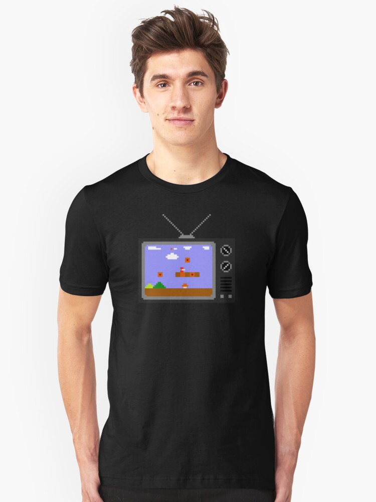 Alternate view of 8-Bit Retro TV Slim Fit T-Shirt