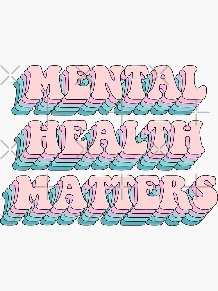 Thumbnail 3 of 3, Sticker, Mental Health Matters designed and sold by saracreates.