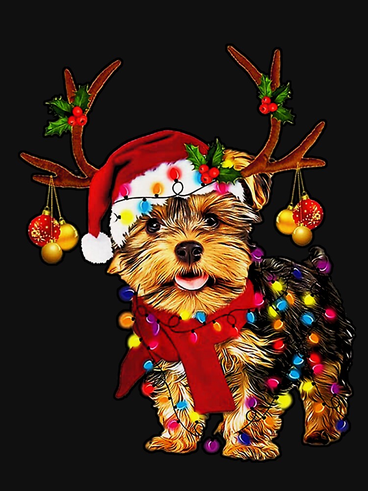 Discover Christmas Reindeer Yorkie Classic T-Shirt